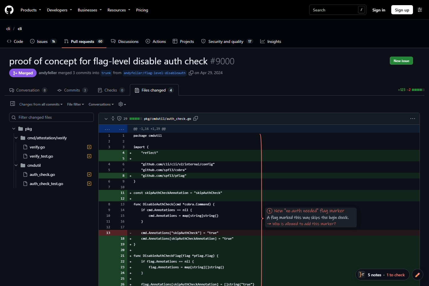PR Explainer notes on a real GitHub pull request